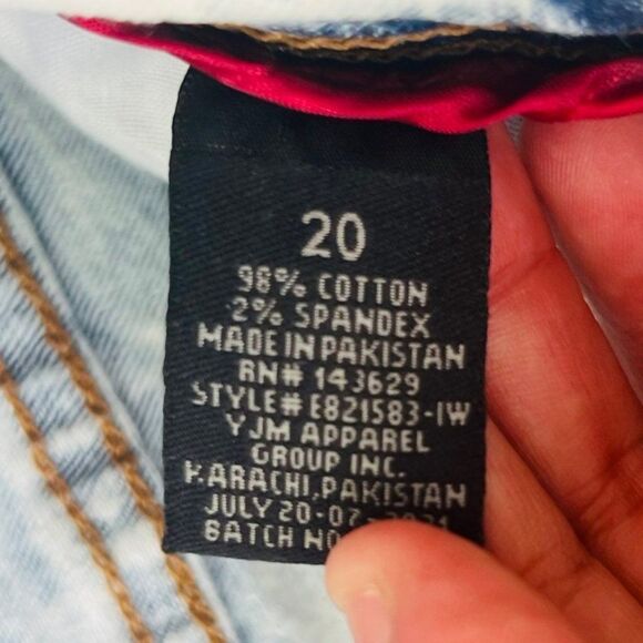 Encrypted Barbados Distressed Skinny Fit Ice Wash Paint Jeans E824583-IW Youth 2 - Picture 4 of 13